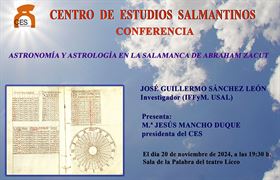 Conferencia "Astronomía y astrología en la Salamanca de Abraham Zacut"