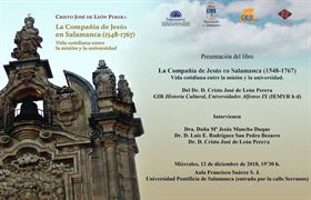 Presentación de «La Compañía de Jesús en Salamanca (1548-1767). Vida cotidiana entre el claustro y la Universidad»